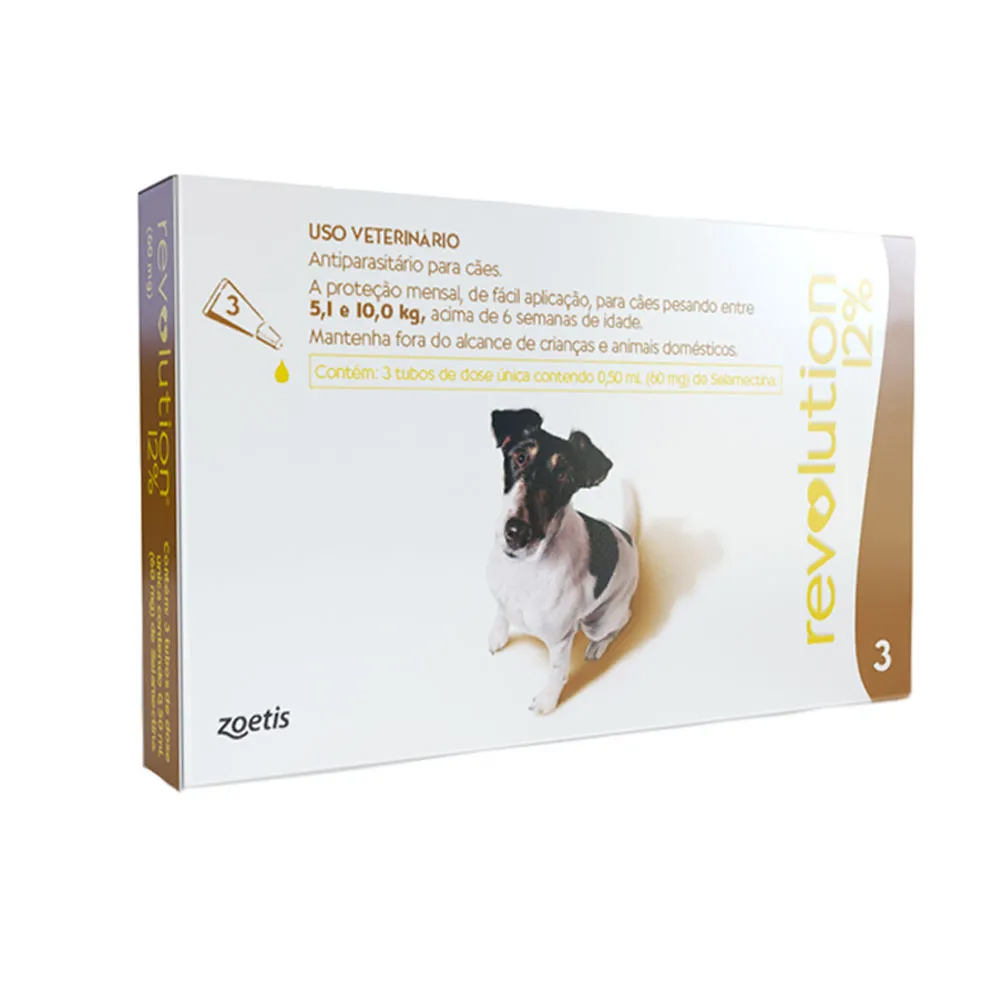 Antipulgas Combo Revolution 12% 60mg Cães 5,1 a 10kg