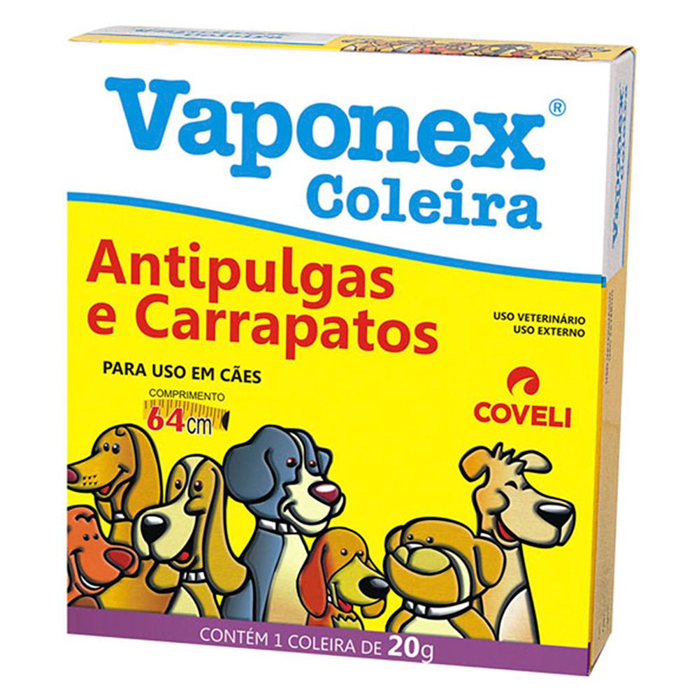 Coleira Antipulgas Coveli Vaponex para Cães
