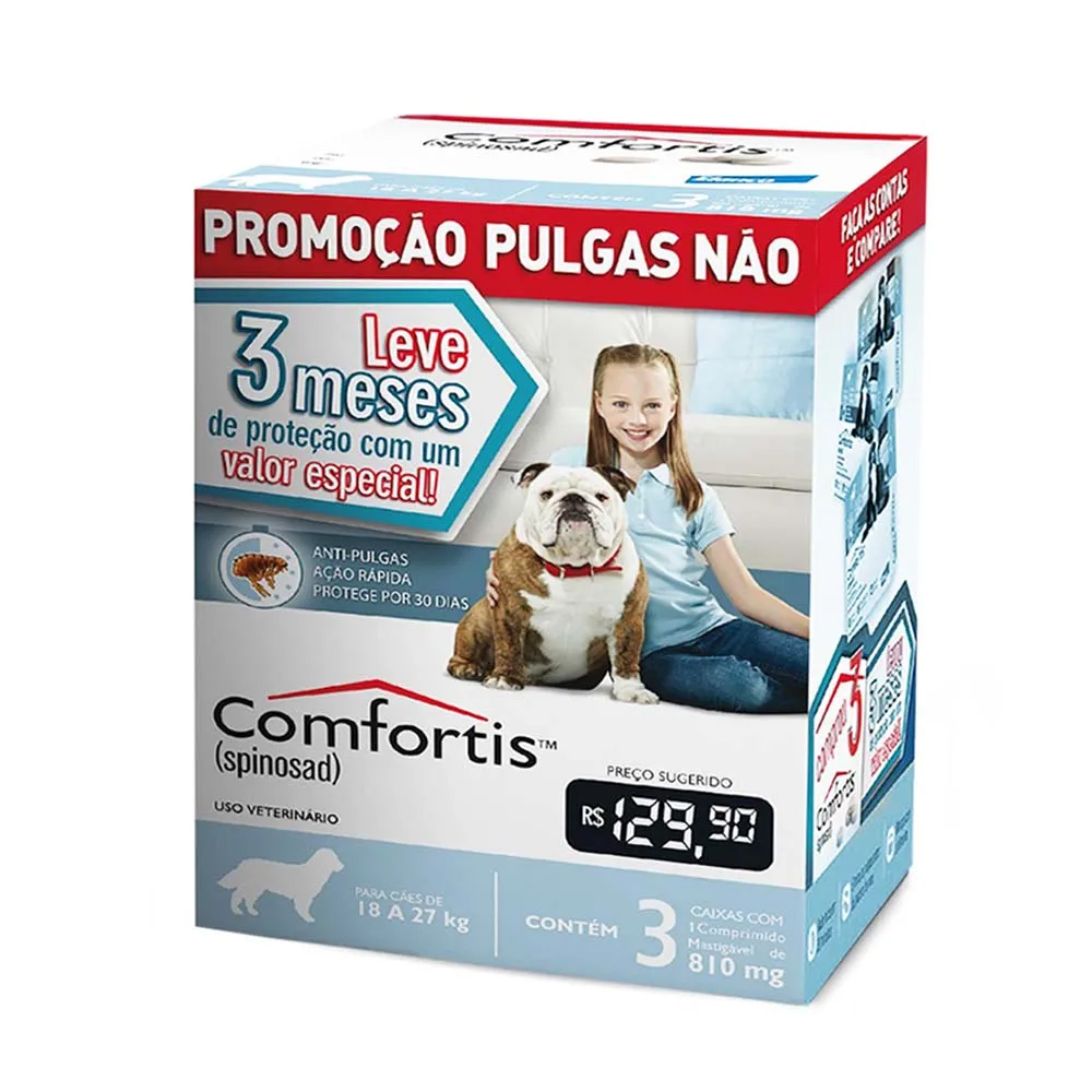 Combo Antipulgas Comfortis Elanco para Cães 18 a 27Kg