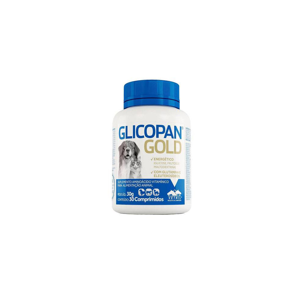 Glicopan Gold Vetnil 30 Comprimidos