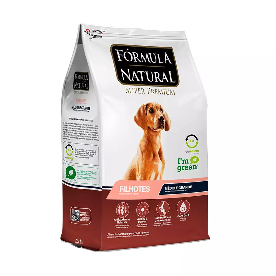 Ração Fórmula Natural para Cães Filhotes de Raças Médias e Grandes 15kg