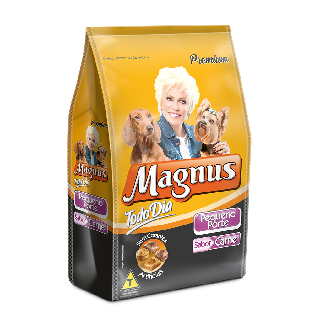 Ração Magnus Premium Todo Dia Para Cães Adultos de Pequeno Porte Sabor Carne 3kg