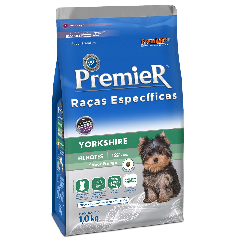 Ração PremieR Raças Específicas Yorkshire Cães Filhotes 1kg 