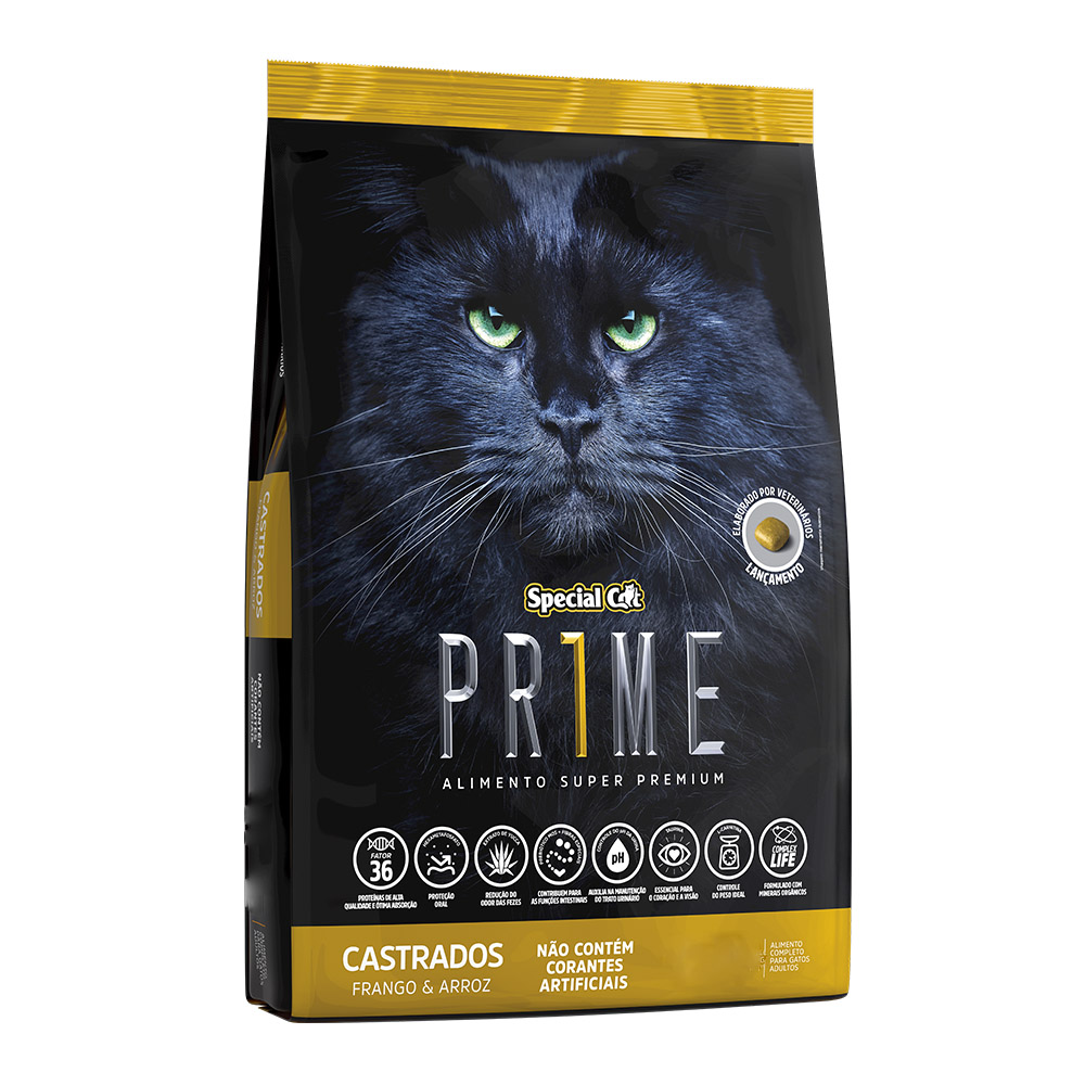 Ração Special Cat Prime para Gatos Adultos Castrados Sabor Frango & Arroz 10kg