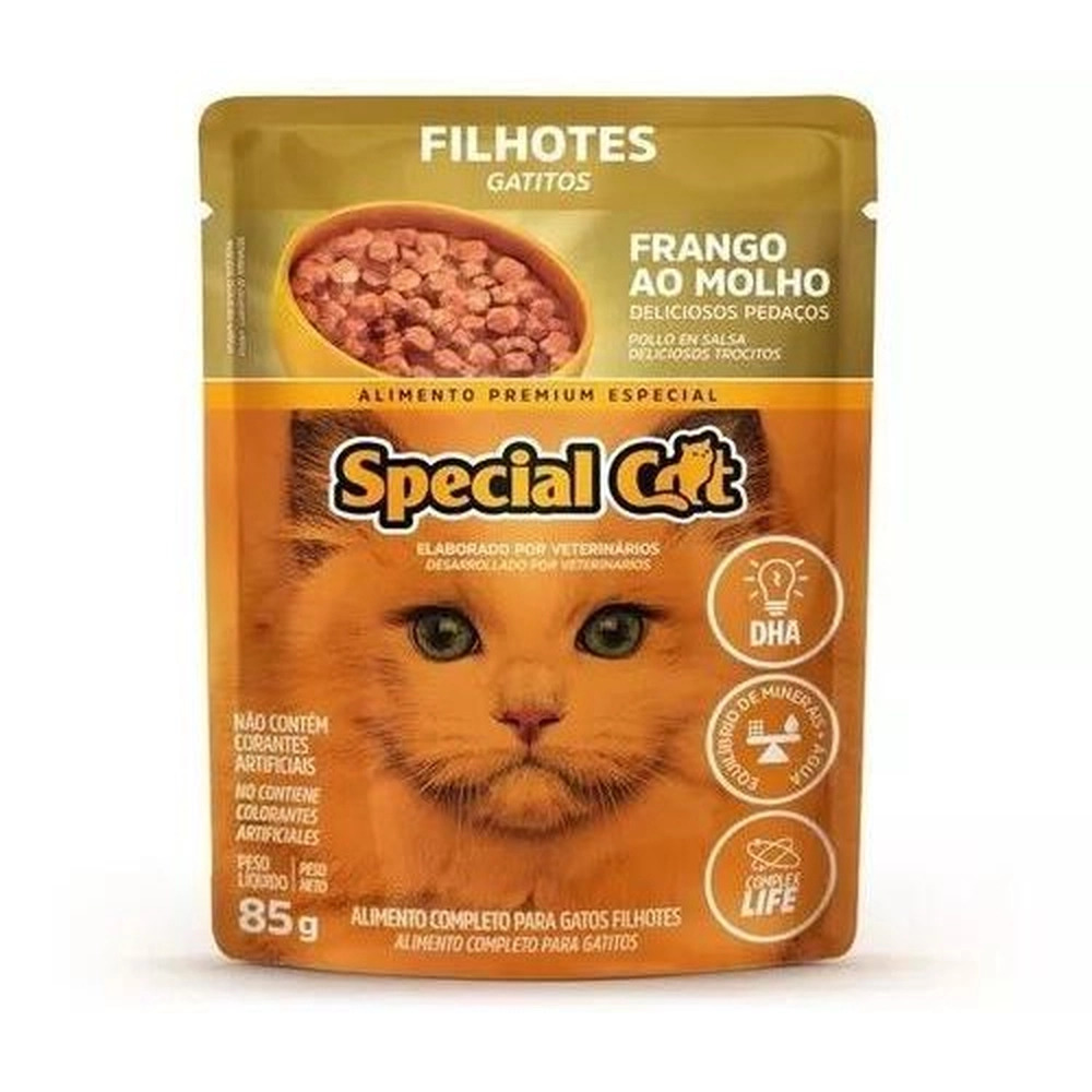 Ração Úmida Special Cat Sachê Frango para Gatos Filhotes 85g