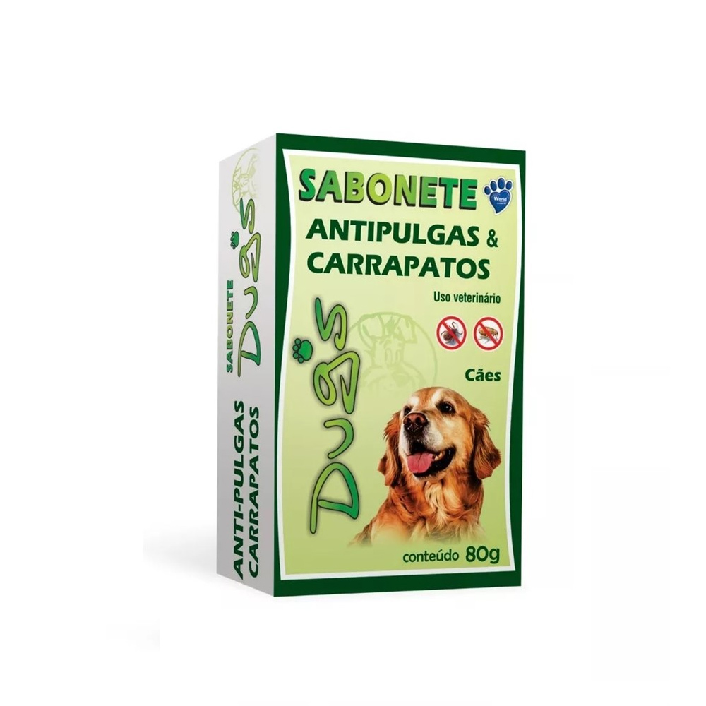 Sabonete World Veterinária Dug's Antipulgas e Carrapatos