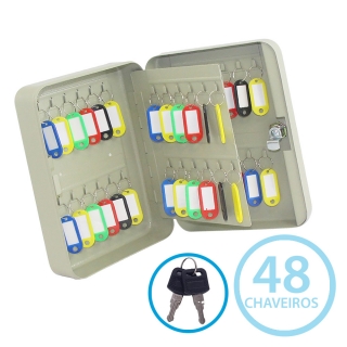 Claviculário Armário Porta Chaves Para 48 Chaveiros Com Chave Western Cl-48 (B2W)