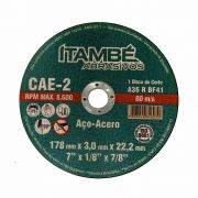 Disco de Corte Ferro Metal/Aço 178x3,0x22,2mm 7 Pol Itambé Cód.846030