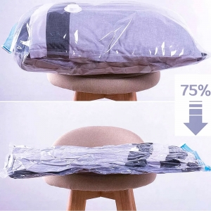 Kit 5 Sacos À Vácuo Viagem Cobertor Roupa Guardar 50x60cm impermeável Reutilizável Organizador