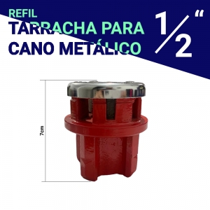 Refil Tarraxa Manual Para Cano Metálico Ferro Aço BSPT 1/2