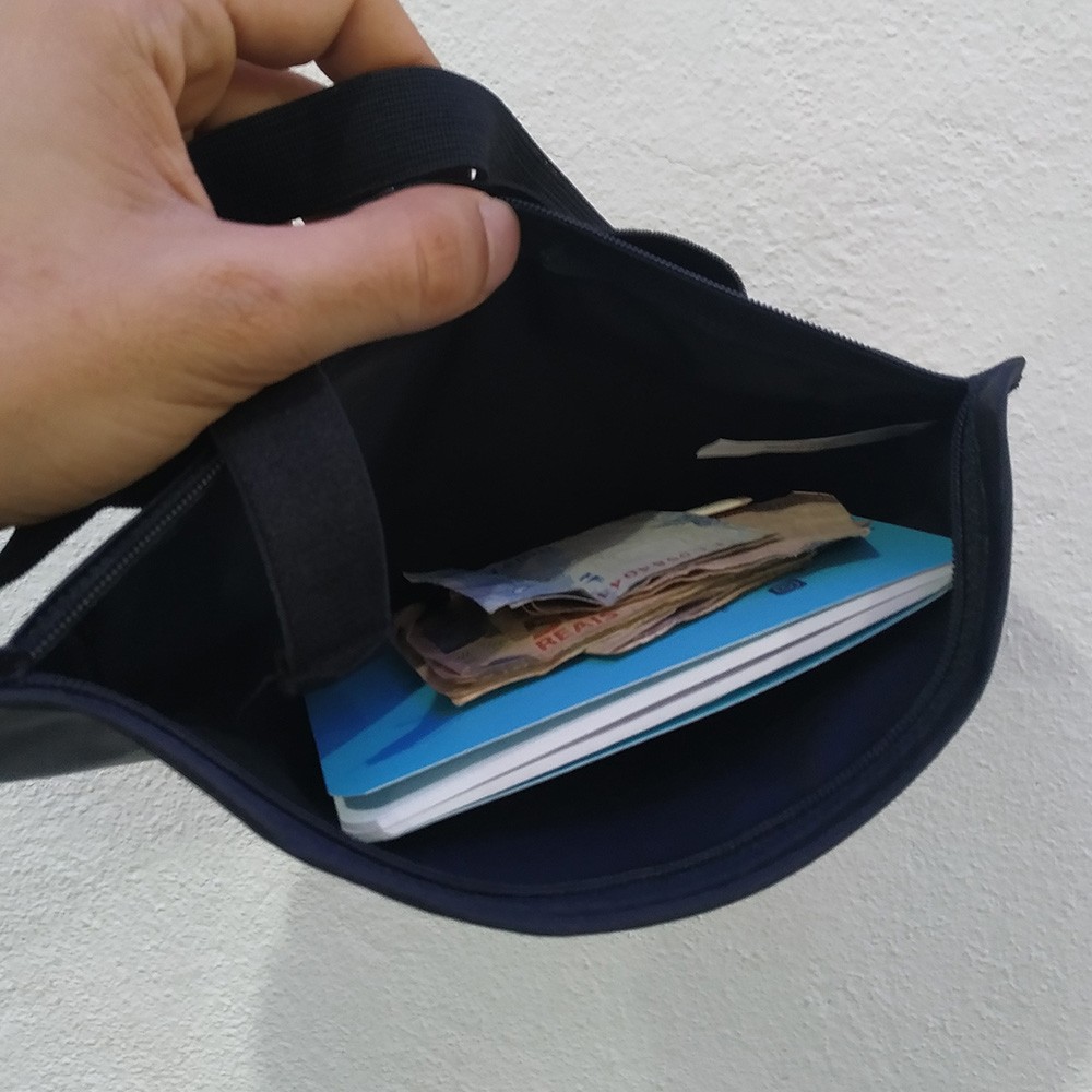 Pochete Ajustável Doleira Porta Dinheiro Celular Documentos