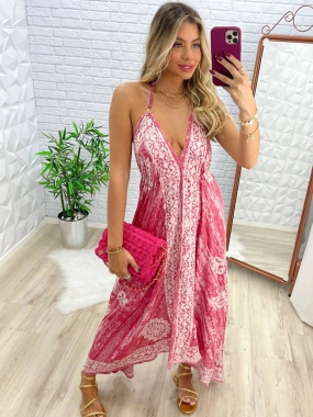 Vestido Indian Lenço PKA 04 - Pink