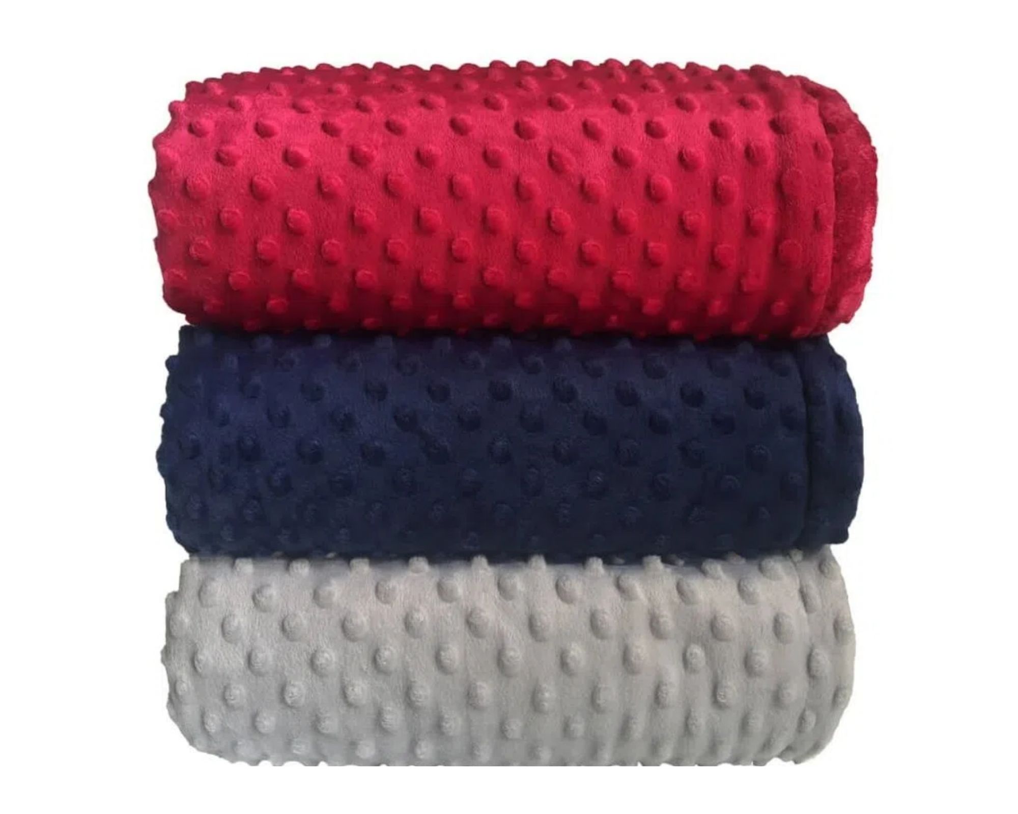 Cobertor Dots Plush Sherpam Cor:Vermelho