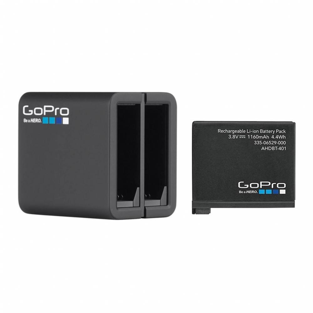 Carregador Duplo Para Bateria da Câmera GoPro Hero 4 + Bateria Recarregável AHBBP-401