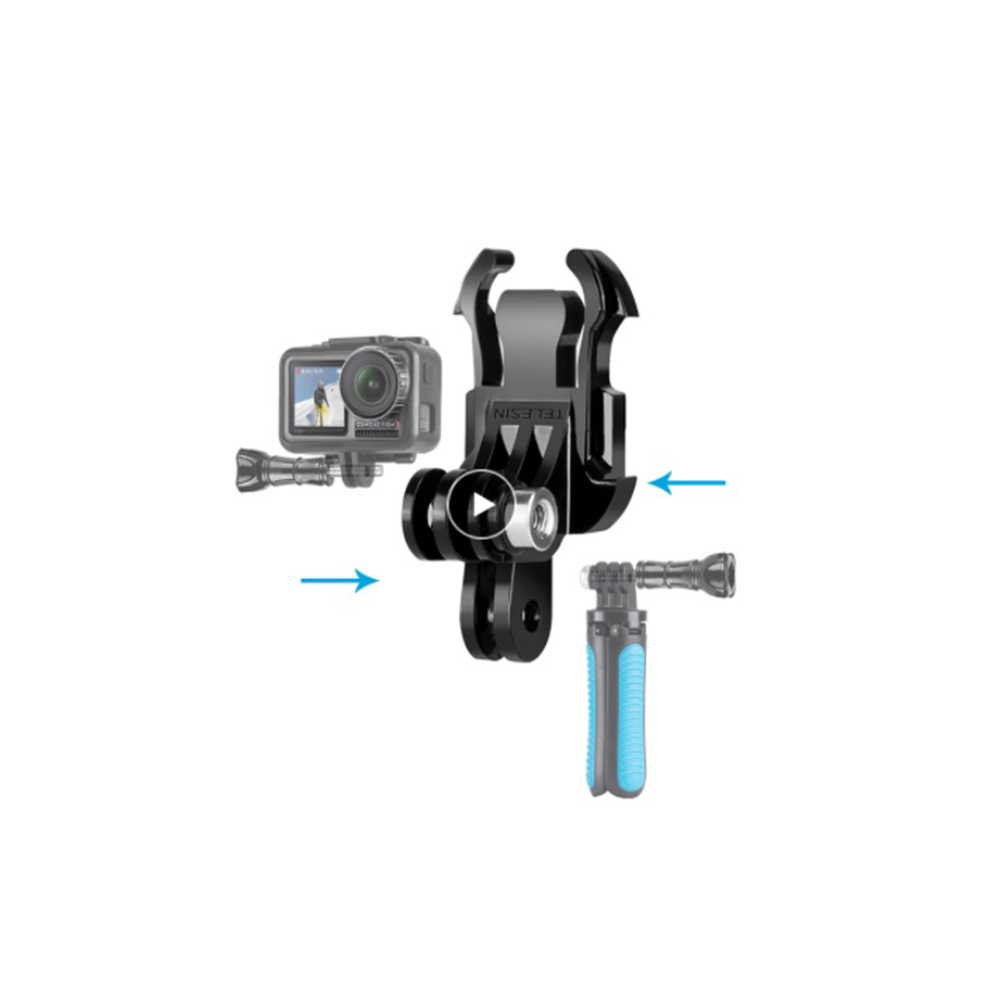Suporte Adaptador J-Hook Duplo para GoPro e Câmeras Similares