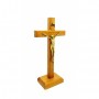 Crucifixo de mesa madeira clara 18 cm