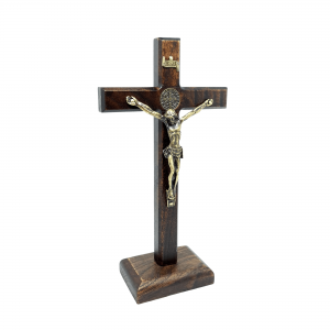 Crucifixo de mesa São Bento 18 cm