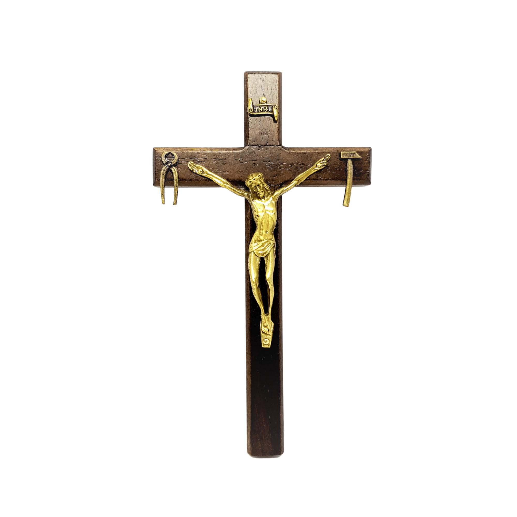 Crucifixo de Porta/Parede de Nossa Senhora da Salette 18 cm (Cruz Saletina 18 cm)