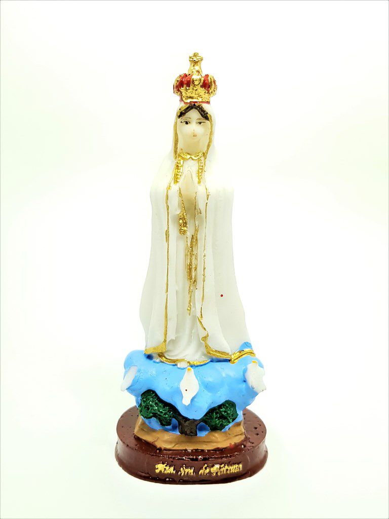 Imagem de Nossa Senhora de Fátima em resina 15 cm