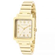 Relógio Feminino Technos 2115KPJ/4D Boutique Quadrado Dourado