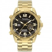 Relógio Masculino Technos Digiana W23305AB/1P 49mm Aço Dourado