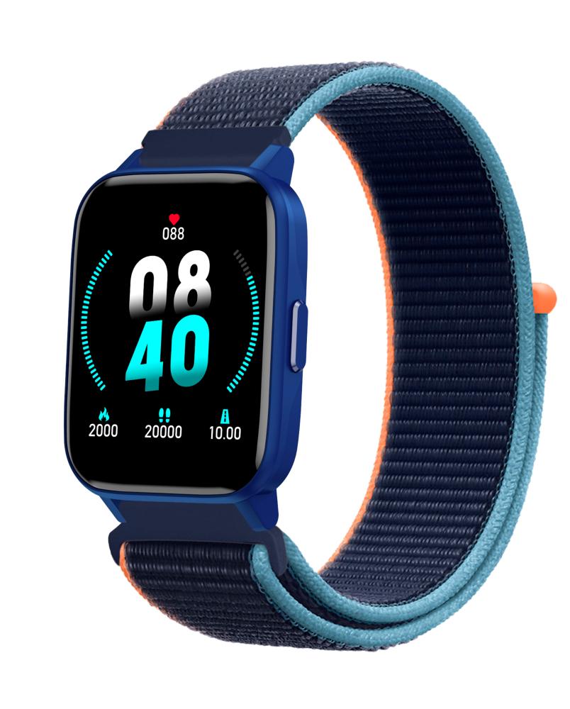 Relógio Smartwatch Mondaine Connect 16001M0MVNG3 35mm Nylon Azul