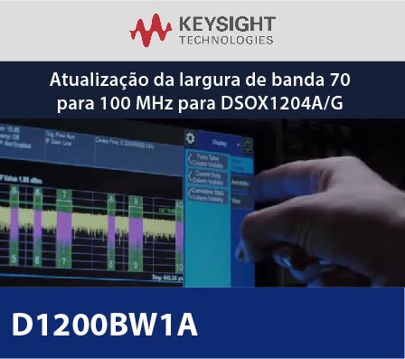 D1200BW1A - Atualização da largura de banda 70 para 100 MHz para DSOX1204A/G