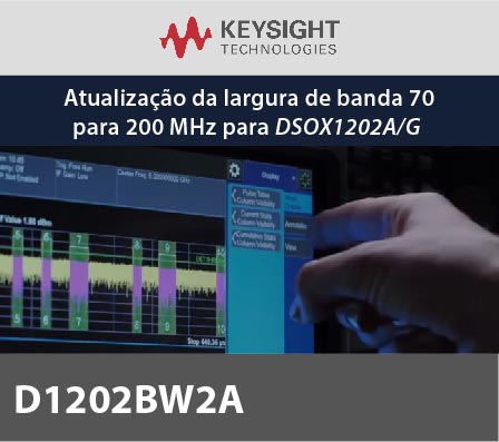 D1202BW2A - Atualização da largura de banda 70 para 200 MHz para DSOX1202A/G  - RCBI