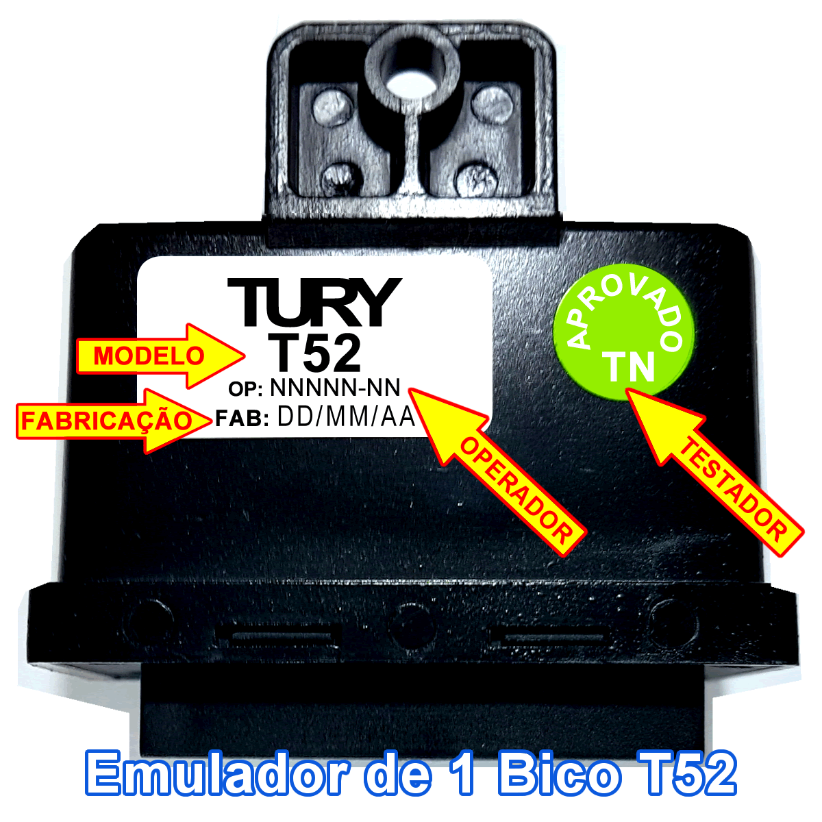 Emulador de Bico Monoinjetor T52 A TURY GAS