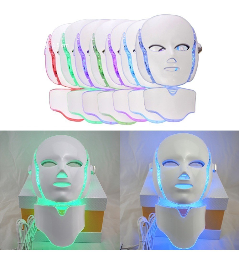 Máscara de Beleza LED colorida Com base de olheiras e pescoço