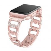 Pulseira Luxury compatível com Apple Watch 45mm 44mm 42mm (ROSE GOLD)