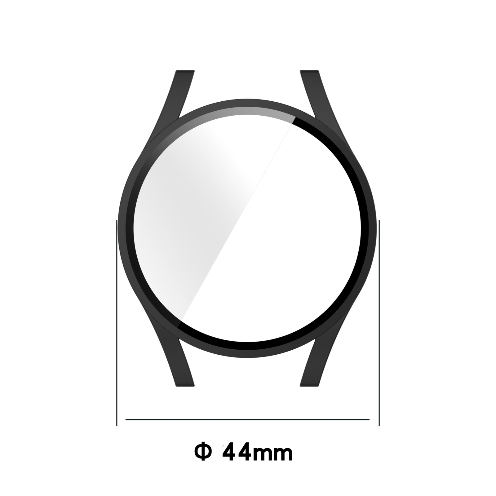 Capa Case com Película de Vidro 3D para Samsung Galaxy Watch 4 44mm SM-R870 e SM-R875