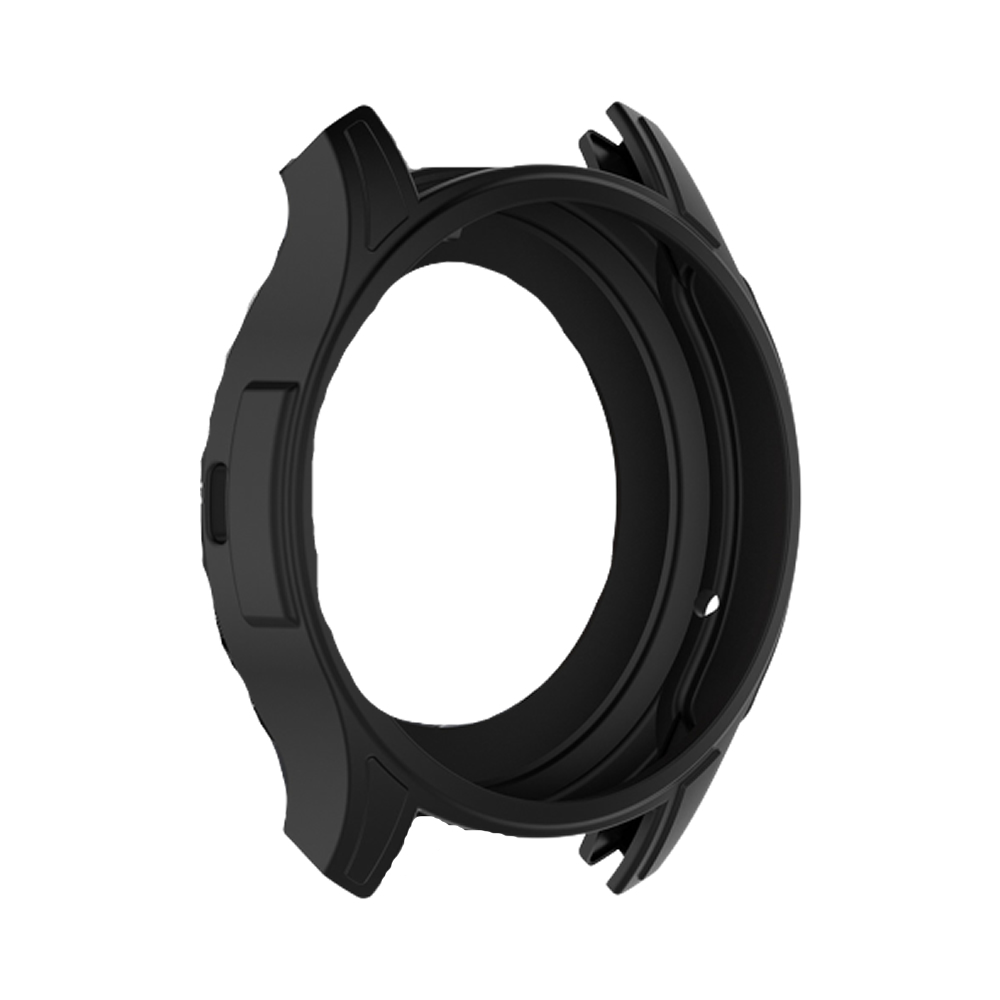 KIT Capa protetora Bumper Case Silicone Macio + Película de Vidro para o relógio Galaxy Watch 46mm SM-R800 (Preto)