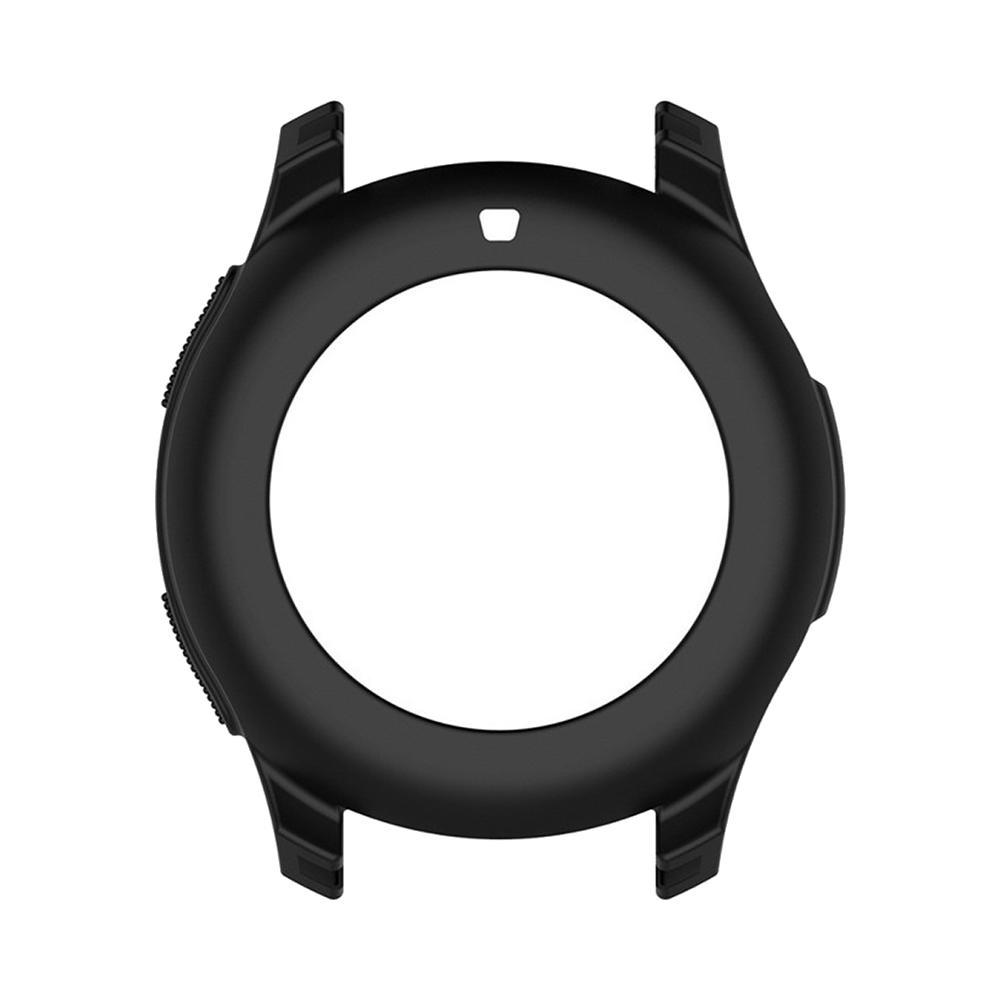 KIT Capa protetora Bumper Case Silicone Macio + Película de Vidro para o relógio Galaxy Watch 46mm SM-R800 (Preto)
