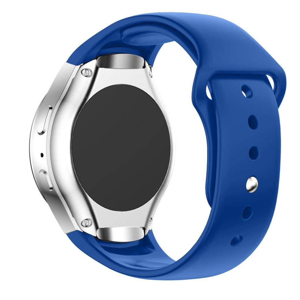 Pulseira Silicone compatível com Samsung Gear S2 Sport (Azul)