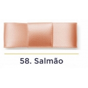 Fita Cetim N.3 - 15mm - 50 Metros - COR (58) Salmão