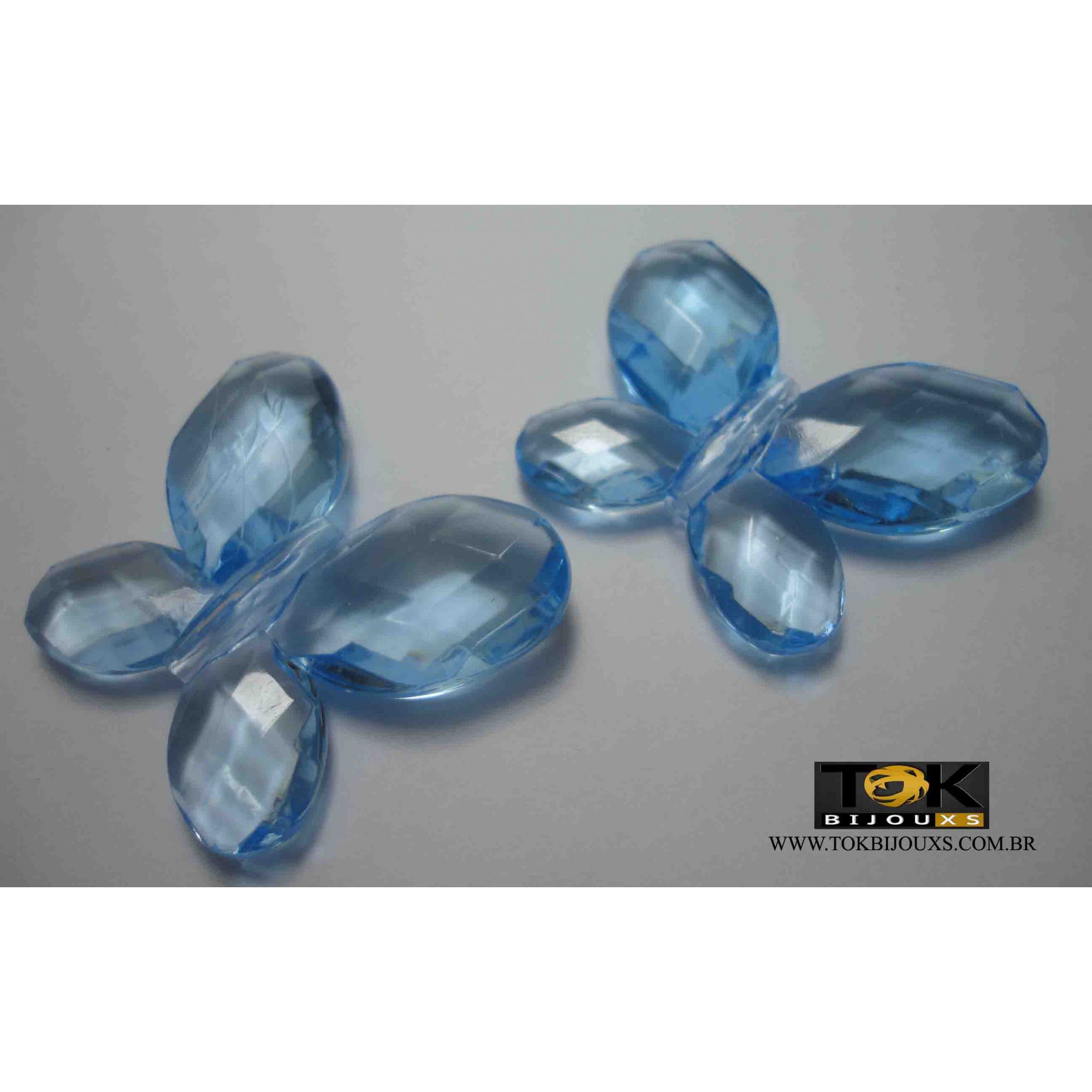 Atacado - Borboleta Acrilica - Azul Bebe - 500g