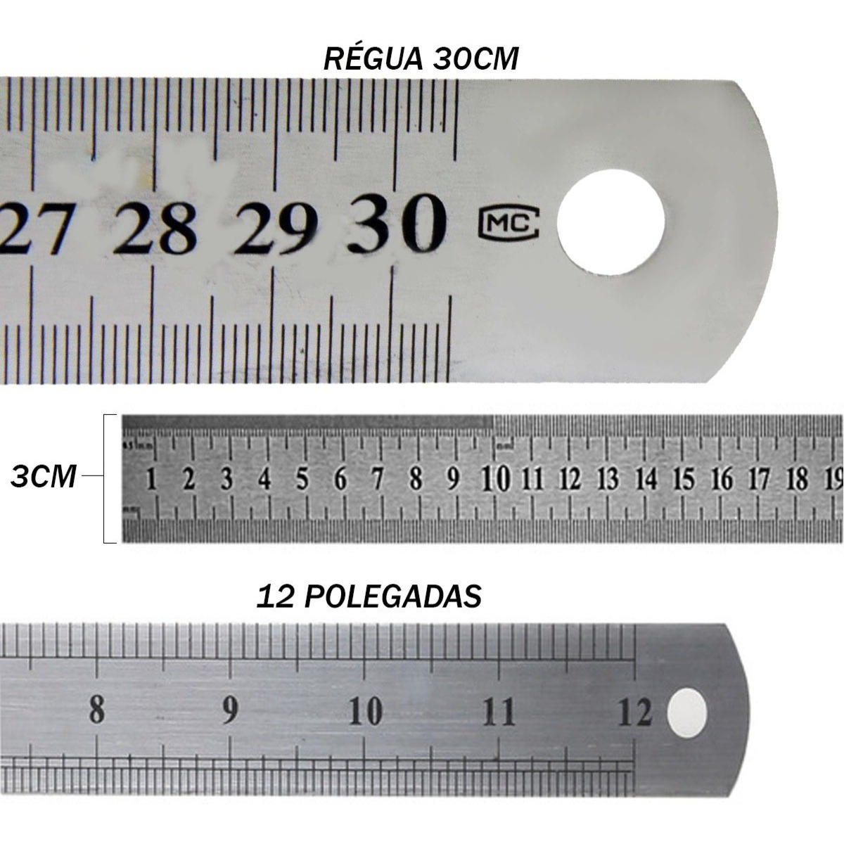 Régua de Metal - 30cm