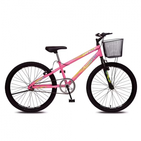 Bicicleta Colli Cazelle Allegra City Aro 24 - Rosa Neon
