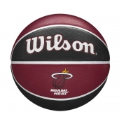 Bola de Basquete Wilson NBA Team Miami Tribute Heat - Preto/vermelho