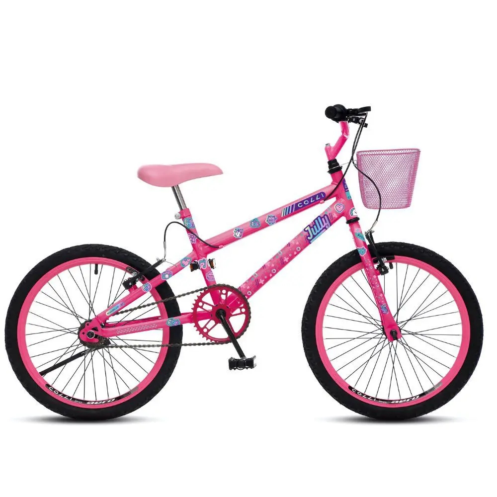 Bicicleta Colli Jully Aro 20 Infantil - Rosa  - REAL ESPORTE