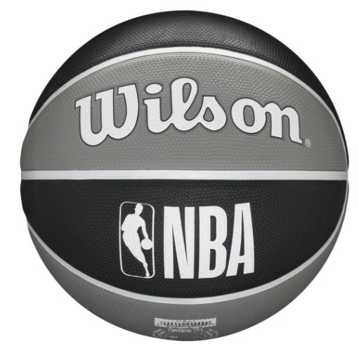 Bola de Basquete Wilson NBA Team Tribute  Brooklyn - Preto/Cinza  - REAL ESPORTE