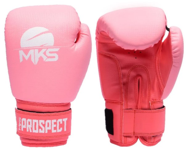 Kit Luva Boxe Thai Prospect Mks Combat Rosa + Bandagem + Protetor Bucal  - REAL ESPORTE