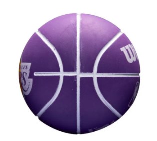 Mini Bola Wilson NBA Dribbler 6cm Los Angeles Lakers - Roxa - REAL ESPORTE