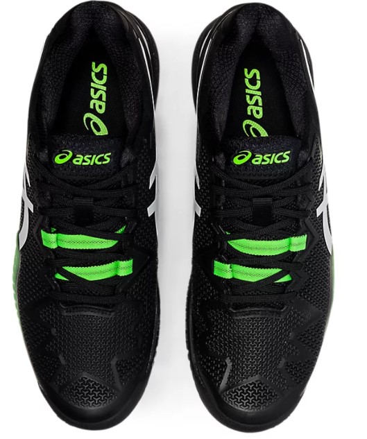 Tenis Asics Gel Resolution 8 Men - Black/Green Gecko + 3 Pares de Meias Babolat - REAL ESPORTE