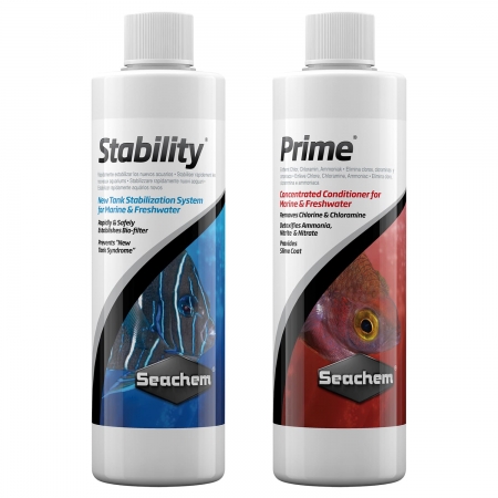 Kit Seachem Prime + Stability 325ml Equilíbrio Biológico