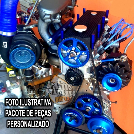 Kit Turbo VW AP Pulsativo com Kit Polias Bomba Filtro Manômetros