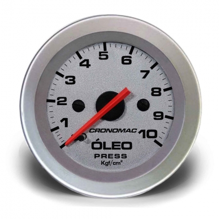 Manômetro Cronomac Pressão de Óleo 10kg 52mm Racing
