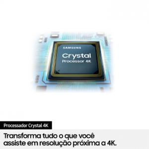 TV 50p Samsung Crystal Smart 4k Comando Voz - Un50au7700gxzd