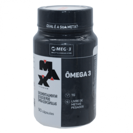 Omega 3 Suplemento Base Oleo de Peixe Max Titanium 90 Caps